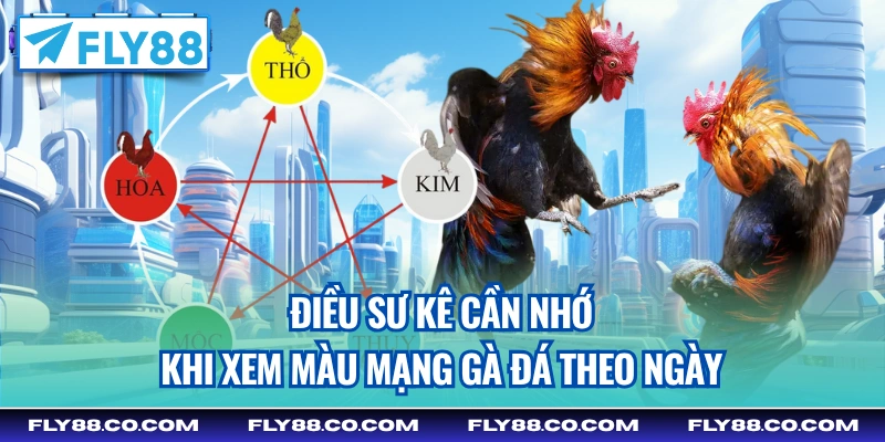 Điều sư kê cần nhớ khi xem màu mạng gà đá theo ngày